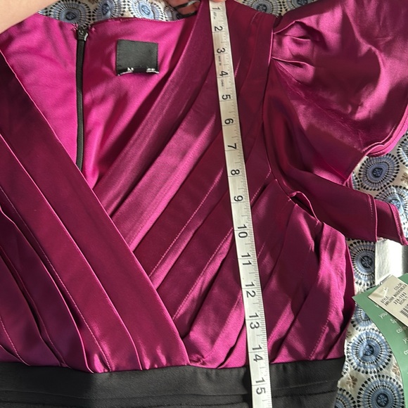 Melrose JCPenney cocktail dress, black and fuschia, super sexy, NWT, size 16 - Picture 7 of 7